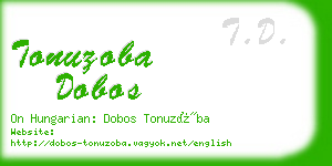 tonuzoba dobos business card